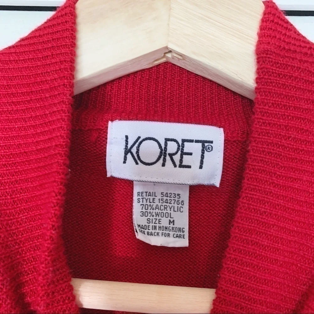 Koret Wool Blend Red Turtleneck Pullover Sweater M​​​​​​​​​​​​​​​​​​​​​​​​​​​​​​